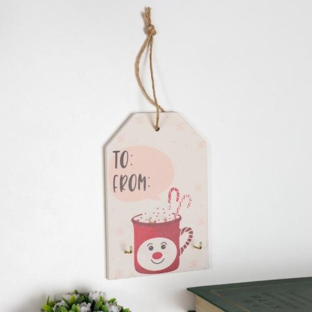 Decorative hooks "hot chocolate with marshmallows" 15x10x1.5 cm-1