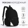Youth backpack from textiles, 2 departments, 3 pockets, black color