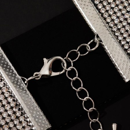 Choker "Grace of Sparks" is wide, black-silver color, l = 31 cm-1