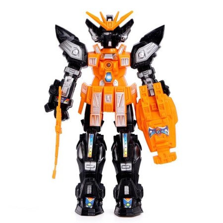 The Robot "Space Knight", with a light effect, works from batteries, the color of mix-1