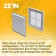 Ventilation grate Zein Lux LP185-OK, 185 x 255 mm, mesh, detachable, check valve