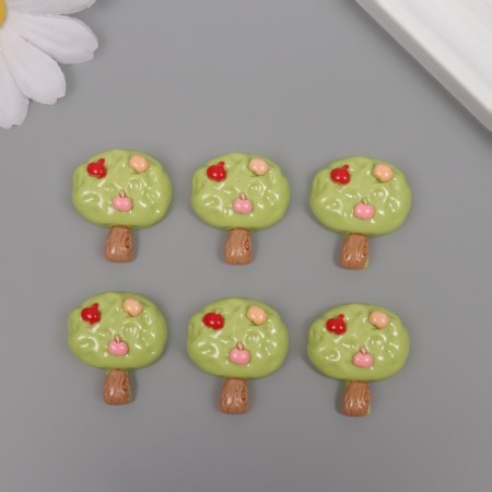 Decor for creativity plastic "Apple tree" set 6 Sh 2.5x2.3x0.8 cm-2