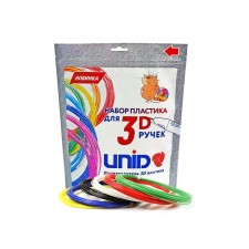 UNID PLA-6 plastic, for 3D handles, 6 colors in a set, 10 meters