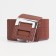 Women's belt, width 6 cm, buckle metal, brown color