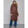 Coat insulated winter female, size 46, dark brown color