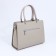 Lightning tout bag, outer pocket, long belt, gray-beige color