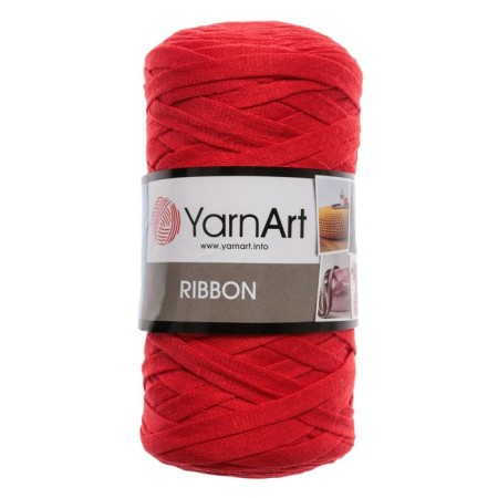 Ribbon yarn 40% polyester, 60% cotton 125m/250g (773 red)-4