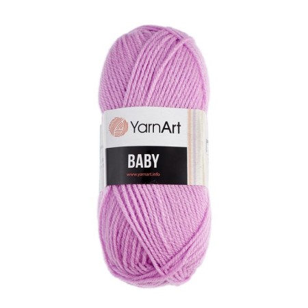 Yarn "Baby" 100% acrylic 150m/50g (635 siren pink)-4