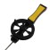 Winter fishing rod, plastic handle, guide fishing lines, yellow, HFB-15