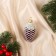 Christmas tree decoration "border in the snow, burgundy", in gift packaging, H-9 cm