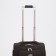 Small suitcase 20 "on lightning, code castle, with extension, brown color
