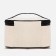 Cosmetic bag with a zipper, with a lining, beige color