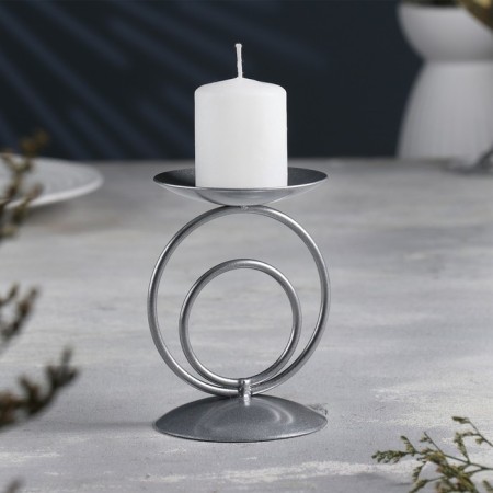 Sunser "Sunset" metal per candle, 8.3x11 cm, silver