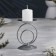 Sunser "Sunset" metal per candle, 8.3x11 cm, silver