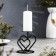 Bener "Valentine 3" Metal per 1 candle, 10x10.7 cm, black