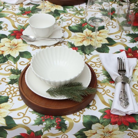 Grinding tablecloth "Festive jewelry" 145*220 cm, 100% p/e-2