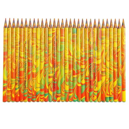 Pencil with multicolored segments, Koh-I-Noor 8775 Progresso Magic, whole-graphite-1