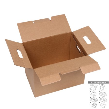 Box for moving, brown, 40 x 28 x 30 cm-1