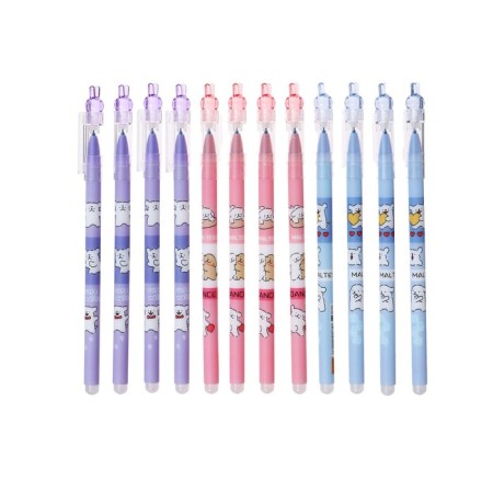 Gel handle washed ink, blue rod, dogs mix