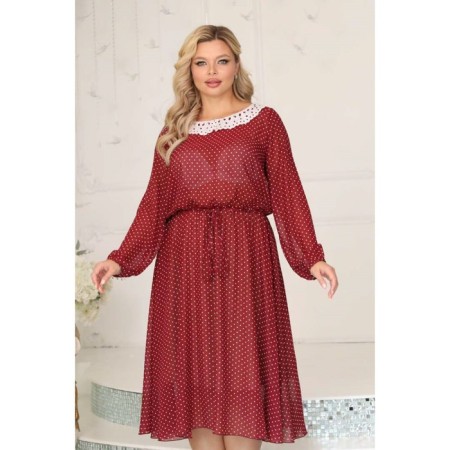Women's dress, size 58, red color-8