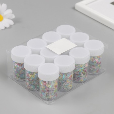 Sparkles in a jar of "stars" 12 pcs, hearts-2