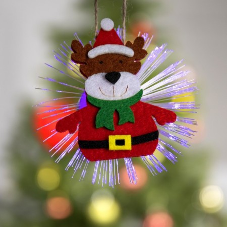 Light suspension "Deer" 10 cm, batteries Lr44x3, glow of multi
