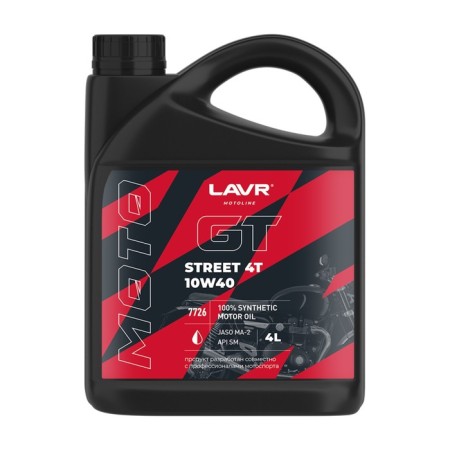 Motor oil Lavr Moto GT Street 4T, 4 L LN7726