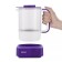 Electric ketter KitFort KT-6191, glass, 1.3 l, 800 watts, white-violet