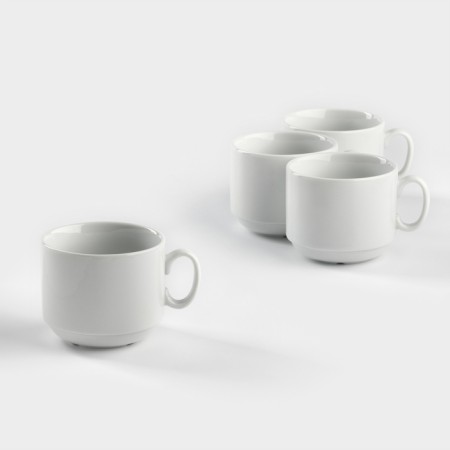 A set of porcelain tea cups "Express", 220 ml, 4 pcs-1