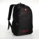 Youth backpack with lightning, 4 pockets, black/red color