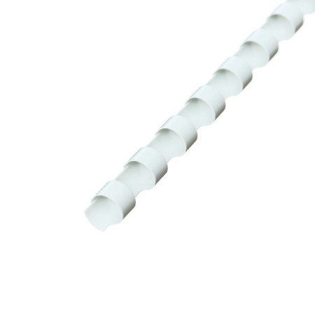 Plastic binding springs, D = 6mm, 100 pieces, sew 2-30 sheets, white/black, Geleos-4