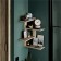 Largo regiment 014, angular, wall, hinged, 400x400x610, oak craft gray