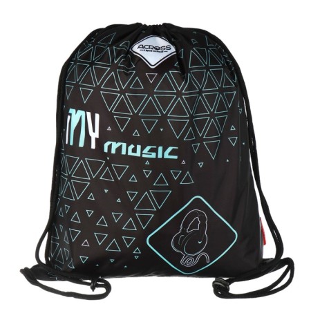 School backpack 37 x 28 x 13cm, ergonomic back, Across 557, black-10