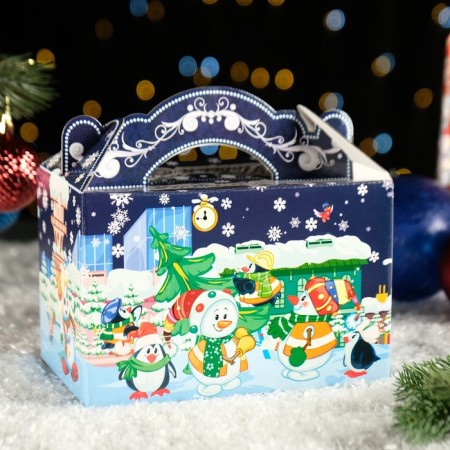 Gift box "New Year in the city", 20 x 12 x 19 cm-1