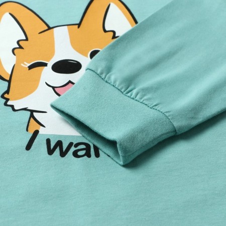 Pajama nursery, turquoise color/Corgi, height 104 cm-2