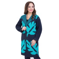 Cardigan female, size 46, blue color