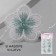 Knitted elements "Two -color flowers", 4.5 × 4.5 cm, 10 pcs, white/green color