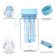 Water bottle, 450 ml, with a strainer, 17.5 x 10.5 cm, blue