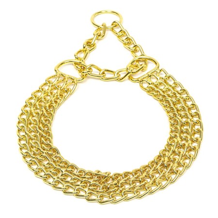 Collar - half -knitwear three -row, 50 cm, wire thickness 2.5 mm, golden-2