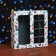 New Year. Box for 8 sweets and chocolate, 17.7x17.7x3.8 cm, confectionery packaging