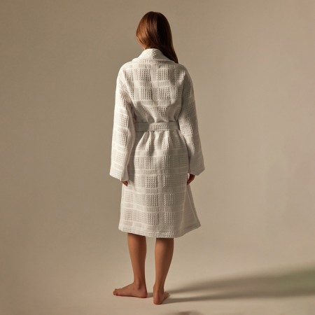 Welfare Women's bathrobe SL Home: Chess "Blanc de Blanc", size S, 100% cotton, 340 g/m2-6