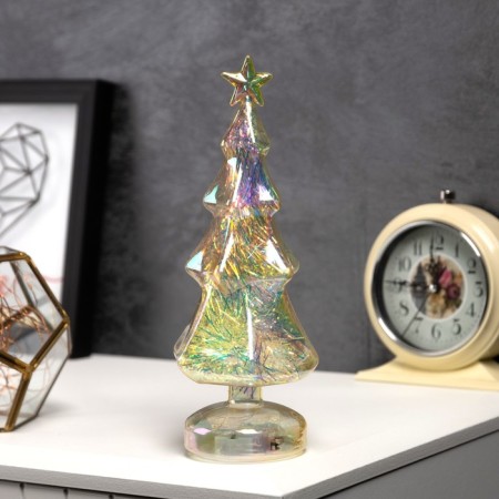Figure Light "Christmas tree New Year", 24x12 cm, 10 LED, AAAX2 batteries (not included), glow warm white-1