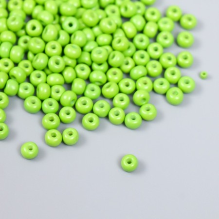 Glass beads 6/0 "Green Lime" 15 g
