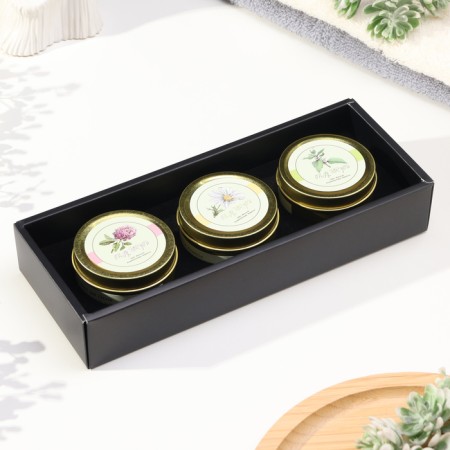 A set of aromatic candles "Aromatic Candle Deluxe", English pear and freesia, 3 pcs-3