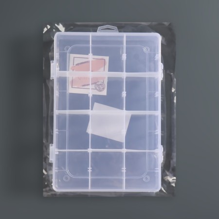 Organizer for decor, mobile cells, 12 cells, 19.5 × 13 × 3.6 cm, the color is transparent-4