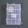 Organizer for decor, mobile cells, 12 cells, 19.5 × 13 × 3.6 cm, the color is transparent