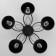 Chandelier "Edmas" 5he27 40W black 60x60x22 cm Bayerlux