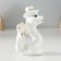 Souvenir Ceramics "White Cobra with a bouquet and in a hat" with gold 3.5x5x9 cm