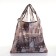 Household bag without fastening, folding, brown color