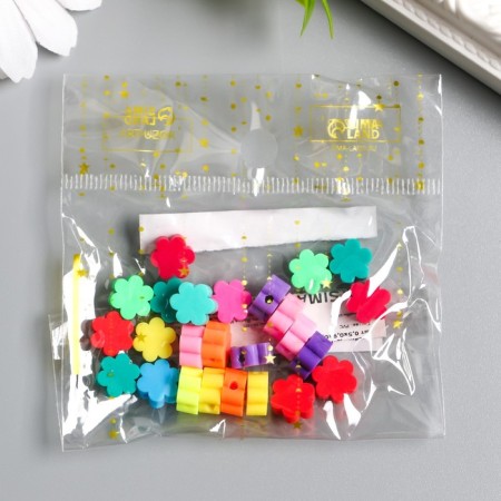Beads for PVC creativity "Bright flowers" set 25 pcs 0.5x0.9x0.9 cm-2